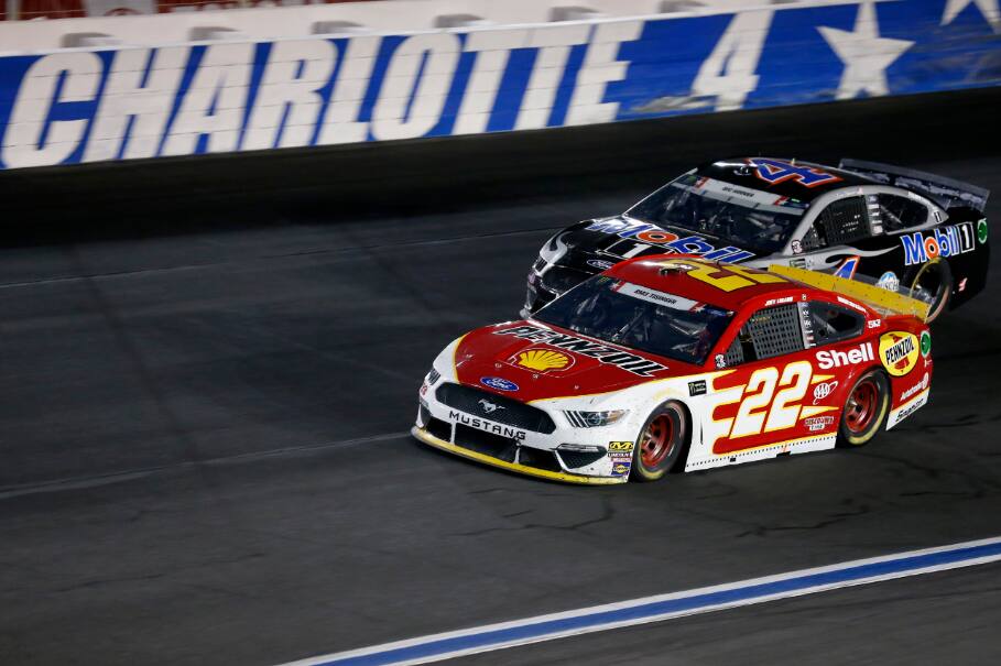 Team Penske's Joey Logano finished second in Sunday's NASCAR Cup race in Charlotte. Team Penske's Joey Logano finished second in Sunday's NASCAR Cup race in Charlotte.